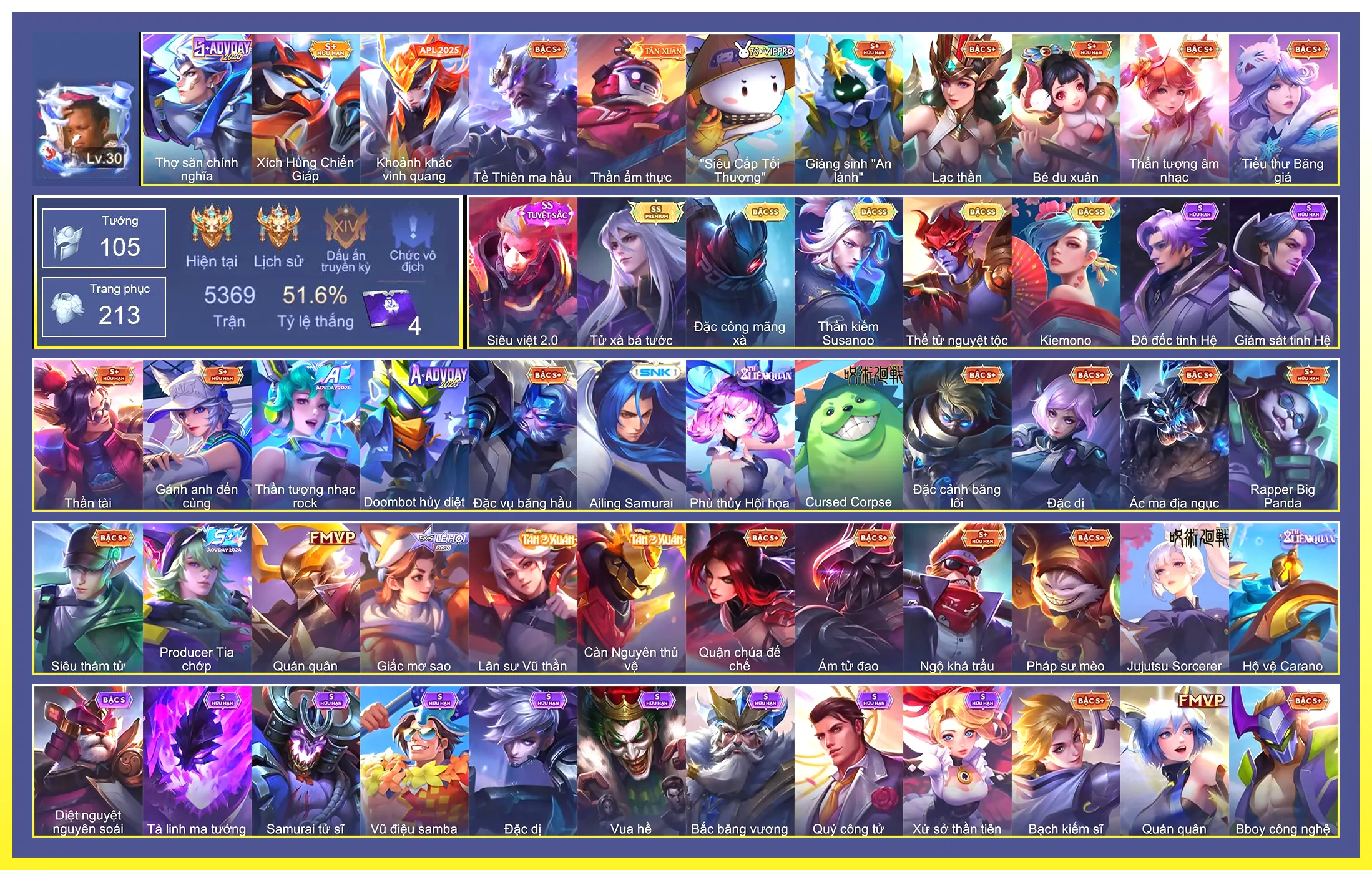 Yorn Thế Tử Nguyệt Tộc, Paine Tử xà Bá tước, Richter Kiếm thần Susanoo, Airi Kiemono, Quillen Đặc công mãng xà…