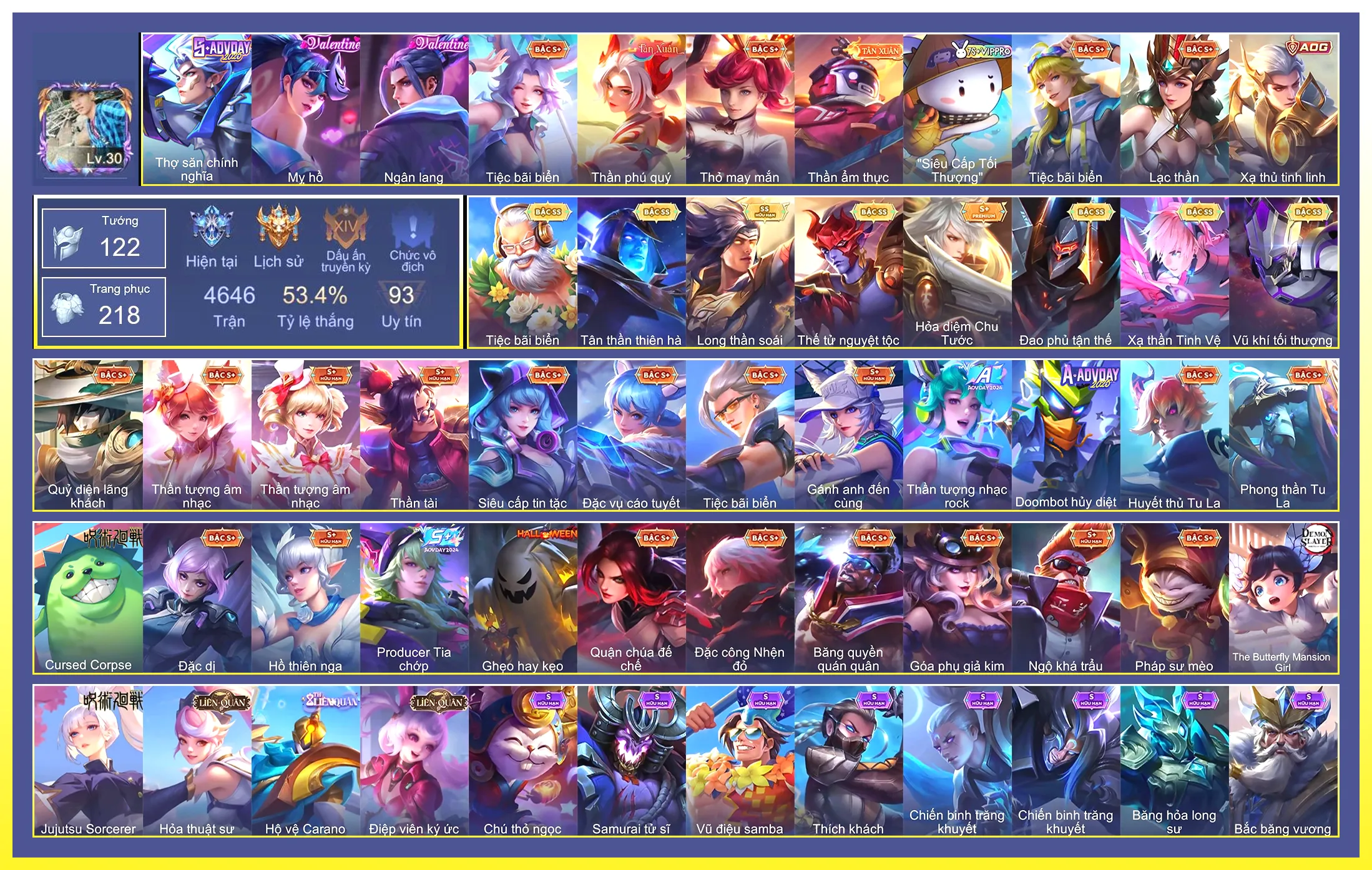 Valhein Vũ khí tối thượng, Gildur Tiệc Bãi Biển, Yorn Thế Tử Nguyệt Tộc, Yorn Long thần soái, Laville Xạ Thần Tinh Vệ, Omen Đao phủ tận thế, Tulen Tân Thần Thiên Hà…