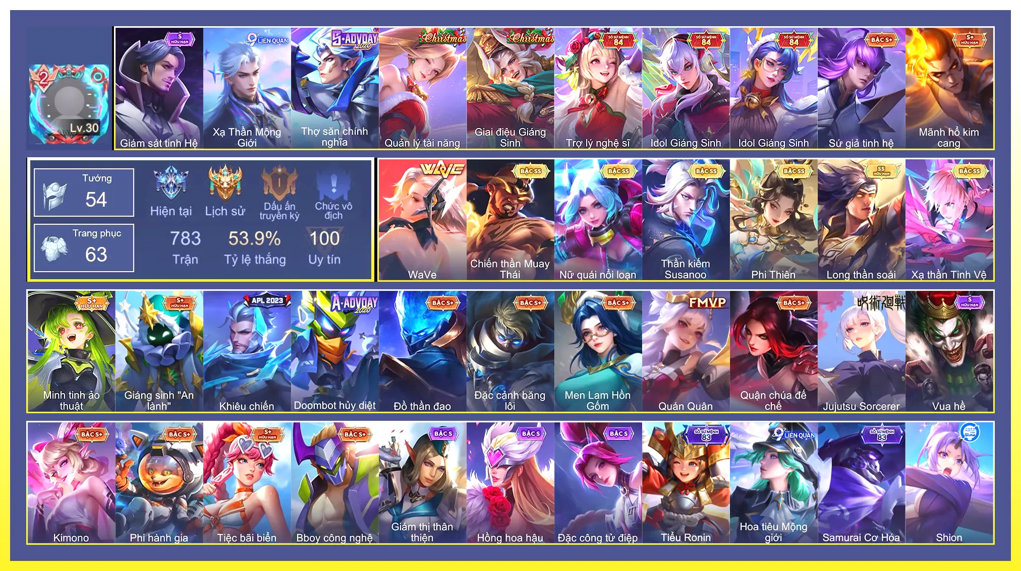 Butterfly Nữ Quái Nổi Loạn, Raz Chiến thần Muay Thái, Laville Xạ Thần Tinh Vệ, Yena WaVe, Yorn Long thần soái, Lauriel Phi thiên, Richter Kiếm thần Susanoo…