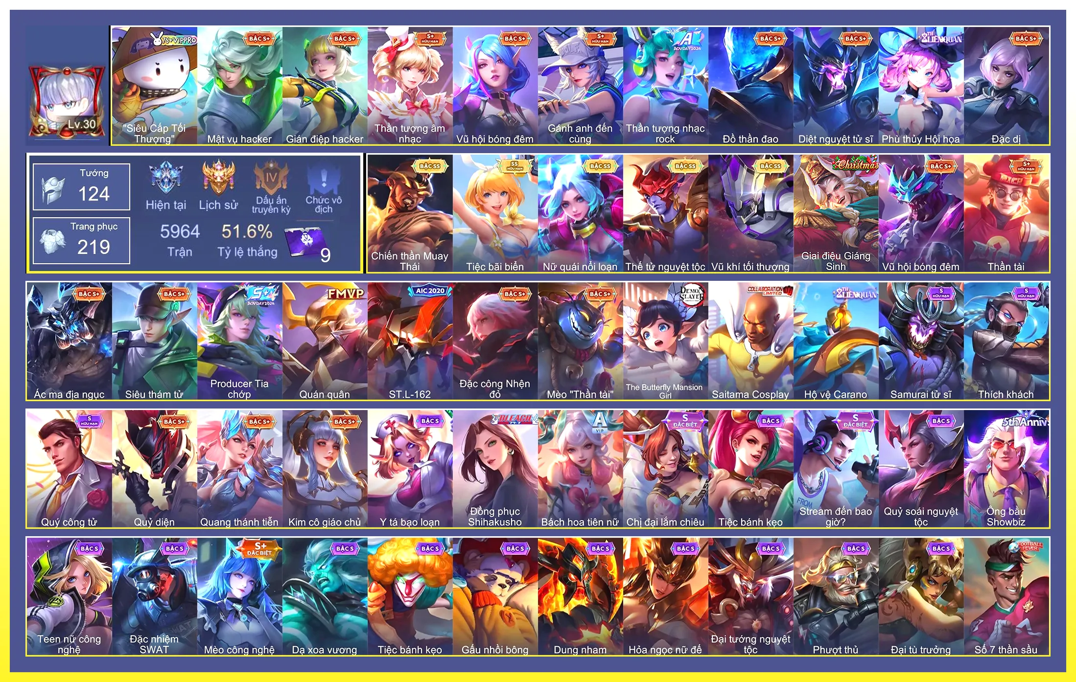 Valhein Vũ khí tối thượng, Yorn Thế Tử Nguyệt Tộc, Butterfly Nữ Quái Nổi Loạn, Violet Tiệc bãi biển, Raz Chiến thần Muay Thái…