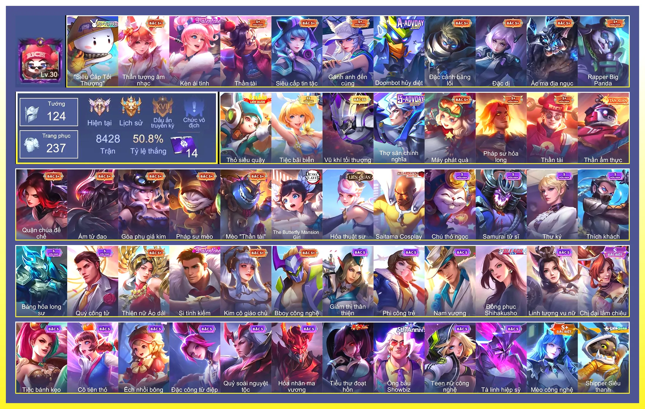 Valhein Vũ khí tối thượng, Violet Tiệc bãi biển,Còn 11 Thẻ đổi tên…