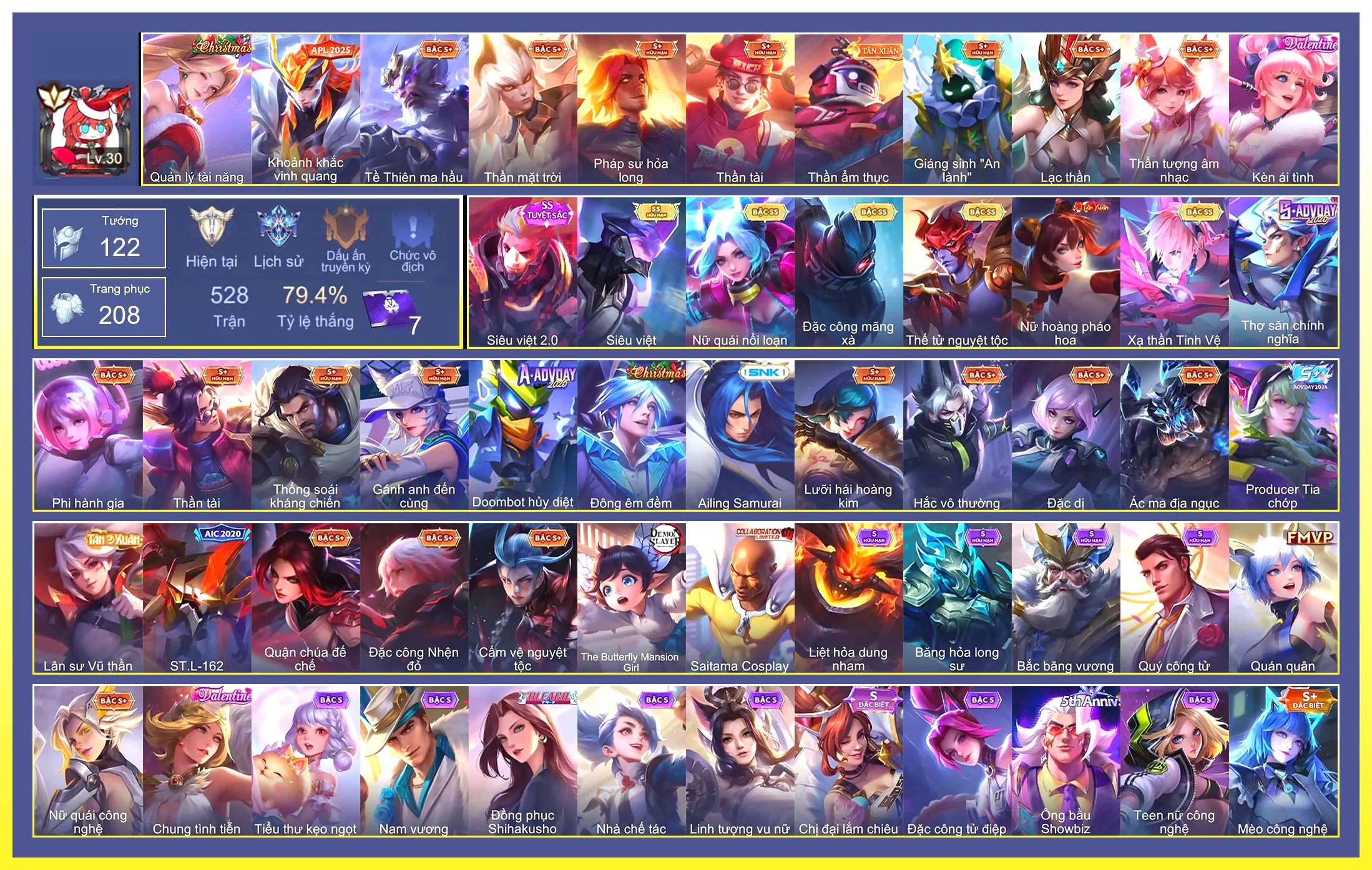 Butterfly Nữ Quái Nổi Loạn, Yorn Thế Tử Nguyệt Tộc, Zephys Siêu việt, Quillen Đặc công mãng xà, Laville Xạ Thần Tinh Vệ…