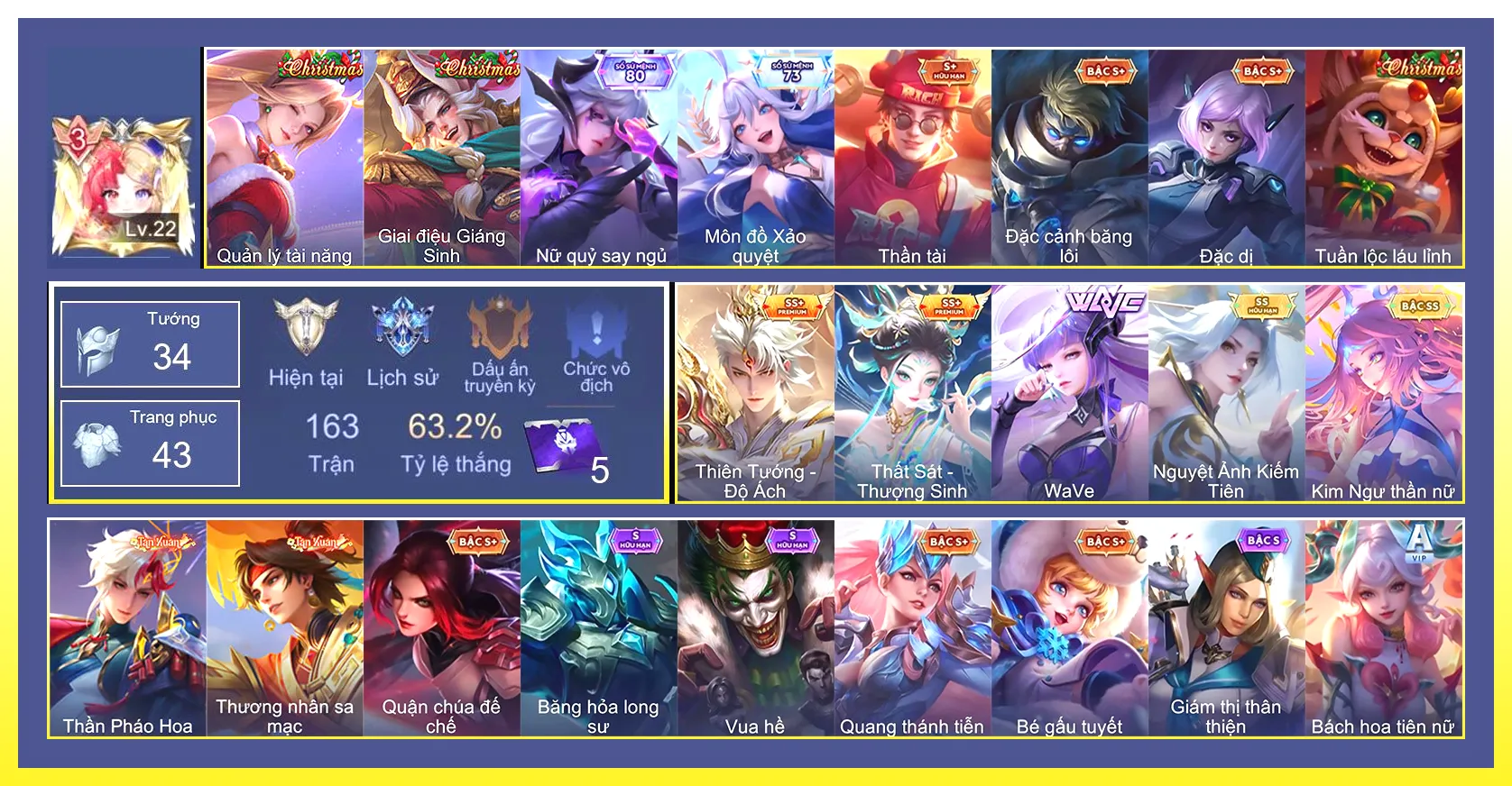 Butterfly Kim ngư thần nữ, Natalya Nguyệt Ảnh Kiếm Tiên, Veera Thất Sát - Thượng Sinh, Billow Thiên Tướng - Độ Ách, Sinestrea WaVe…