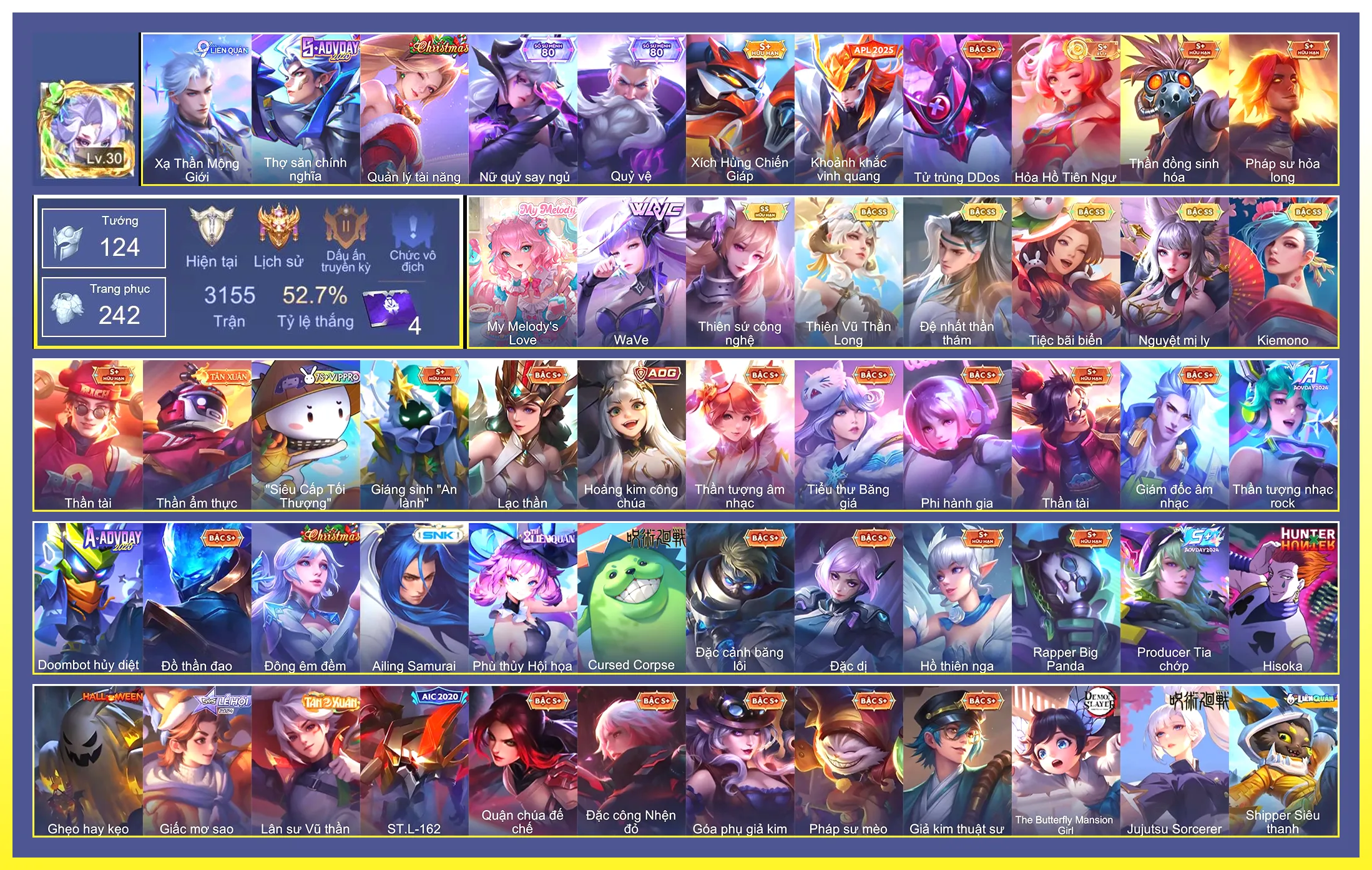 TelAnnas Thiên Vũ Thần Long, Valhein Đệ nhất thần thám, Liliana Nguyệt mị ly, Airi Kiemono, Lauriel thiên sứ công nghệ, Điêu Thuyền Tiệc bãi biển, Sinestrea WaVe…