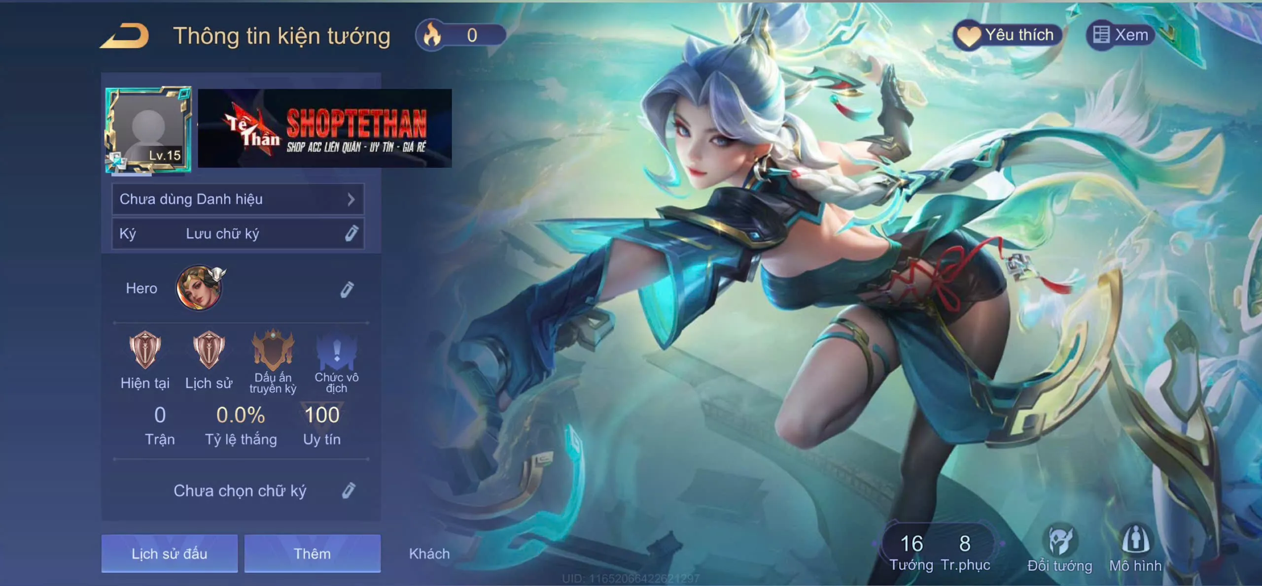 ACC REG: Yena trấn yêu thần lộc, sẳn tướng, free đổi tên, trắng thông tin