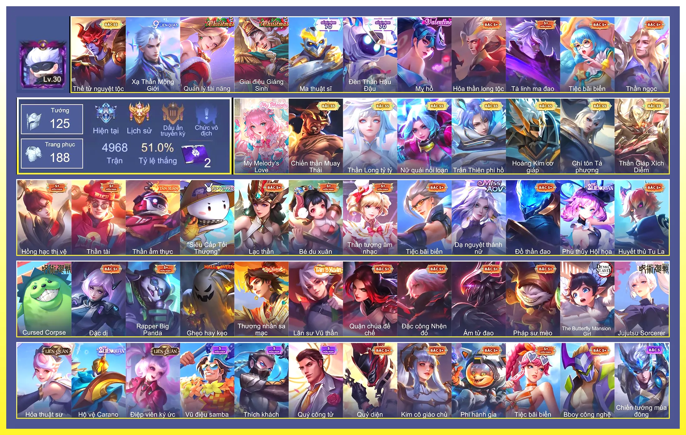 Zata Chí tôn Tà Phượng, Violet Thần long tỷ tỷ, Ngộ Không Thần Giáp Xích Diễm, Elsu Trấn thiên phi hồ, Raz Chiến thần Muay Thái, Bijan Hoàng kim cơ giáp…