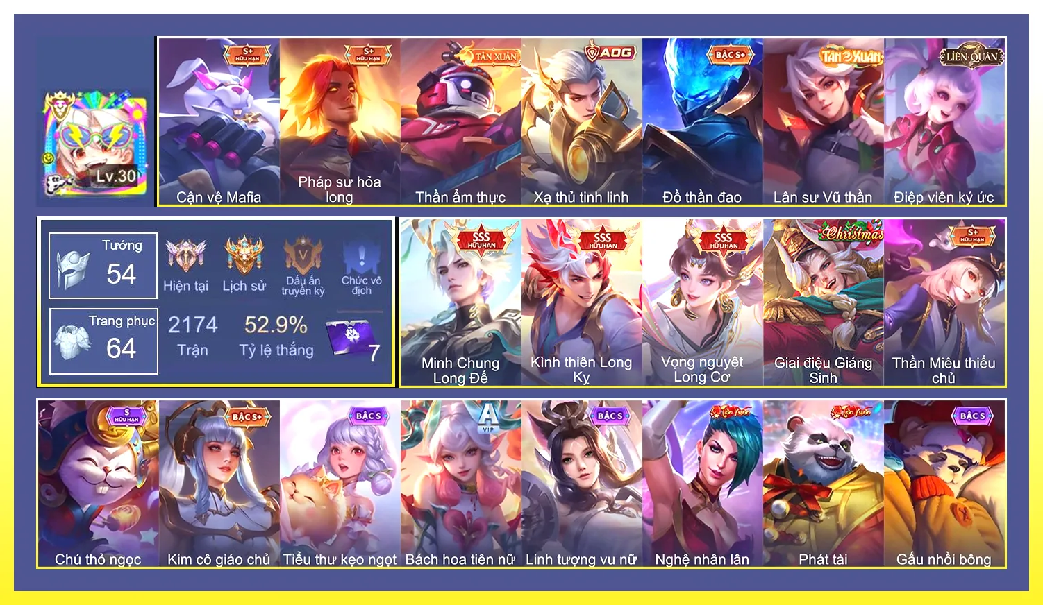 Triệu Vân Minh Chung Long Đế, Violet Vọng nguyệt Long Cơ, Bijan Kình thiên Long Kỵ…