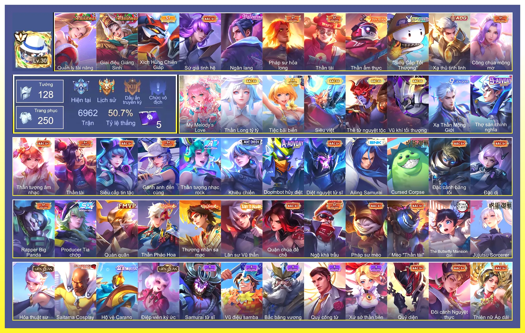 Valhein Vũ khí tối thượng, Yorn Thế Tử Nguyệt Tộc, Ngộ Không Siêu việt, Violet Tiệc bãi biển, Violet Thần long tỷ tỷ…