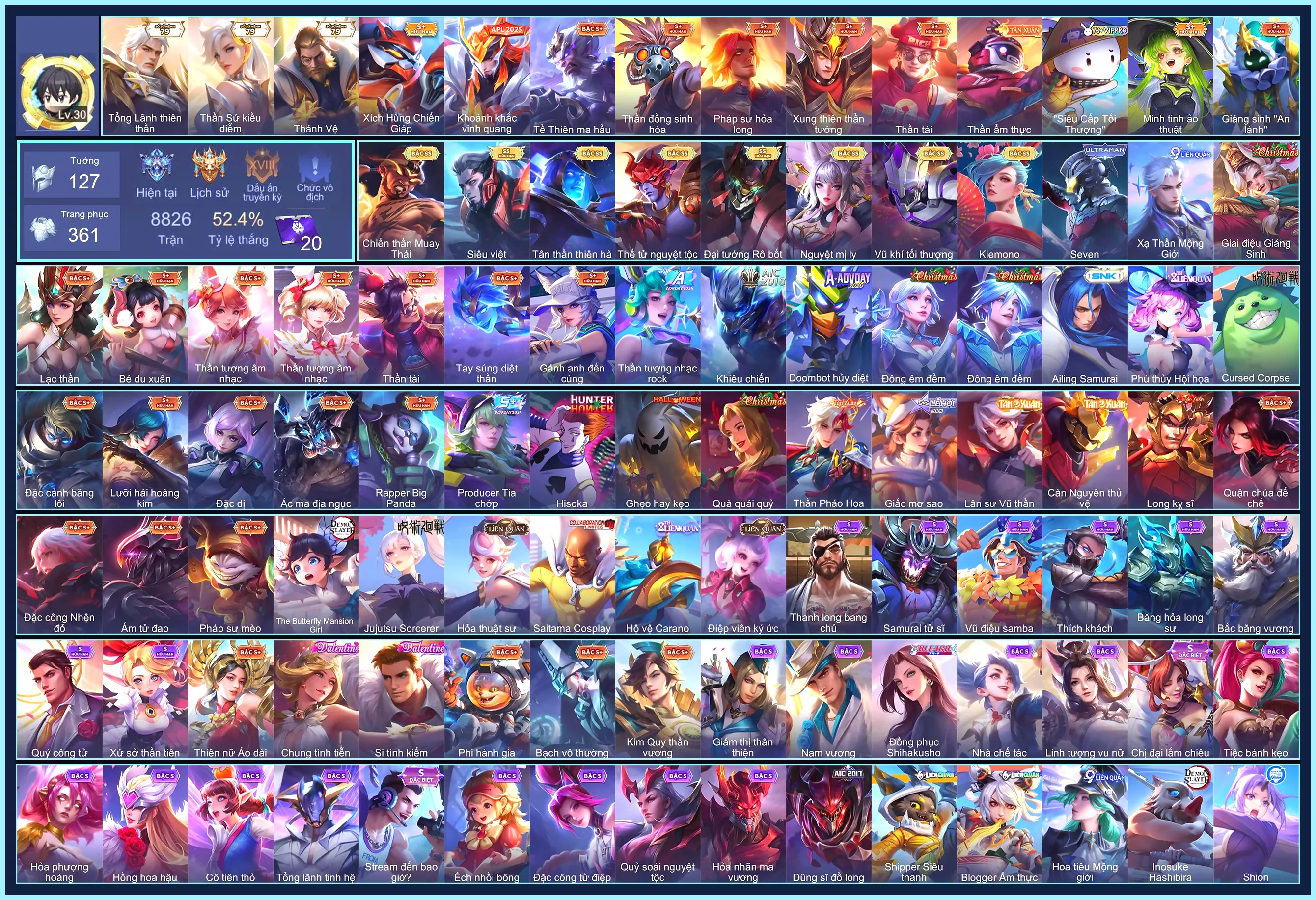 3xx skin : Raz Thái, Murad Siêu Việt, Malock Robot, Lili Tân Nguyệt Mị Li,. Mỗi sdt