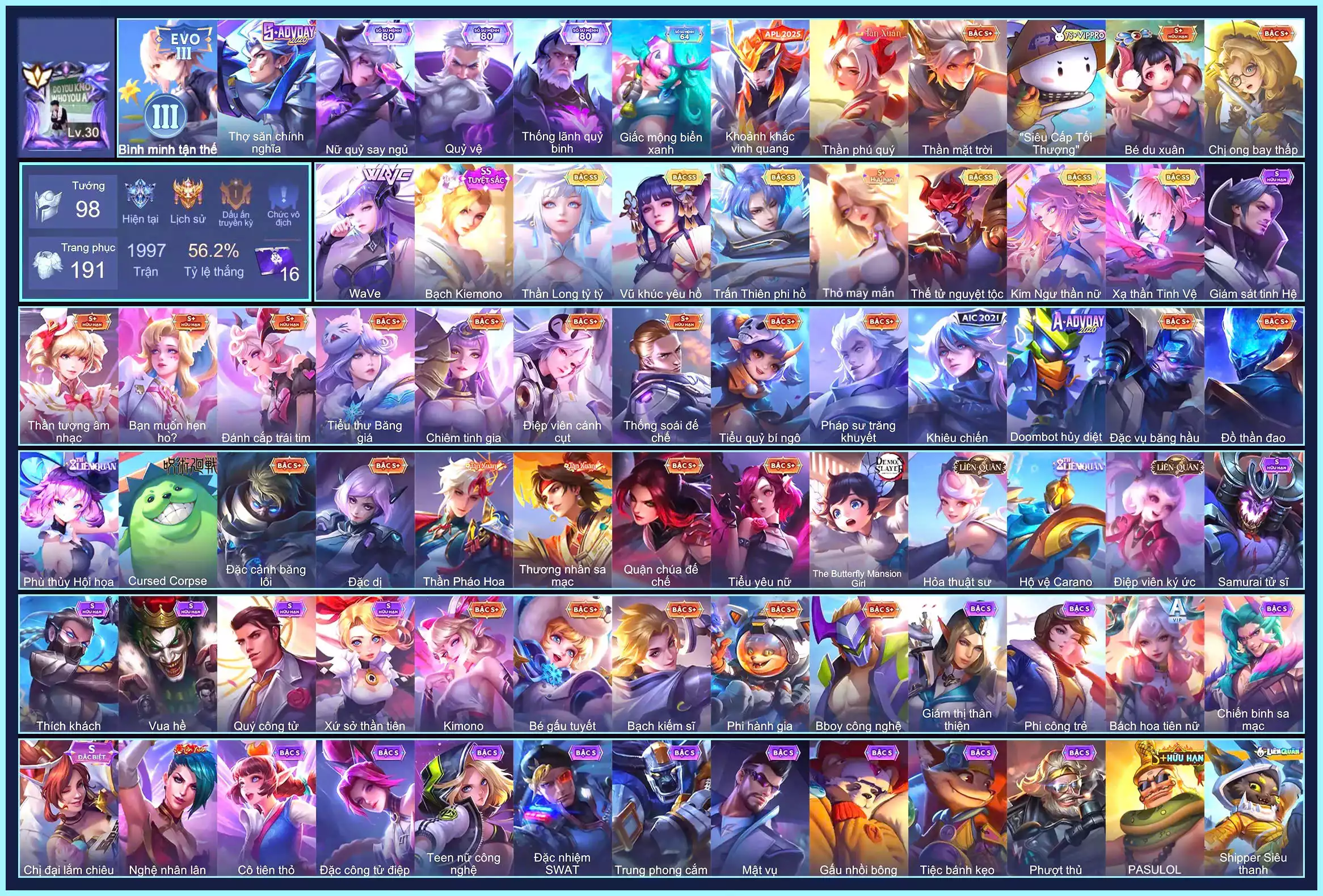 TelAnnas Vũ khúc yêu hồ, Butterfly Kim ngư thần nữ, Violet Thần long tỷ tỷ, Sinestrea WaVe, Yorn Thế Tử Nguyệt Tộc, Airi Bạch Kiemono, Laville Xạ Thần Tinh Vệ, Elsu Trấn thiên phi hồ...MỖI SĐT