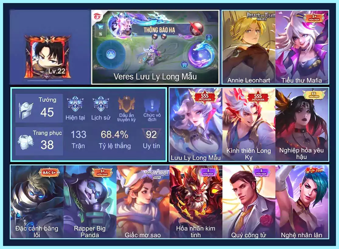 Veres Lưu ly Long mẫu, Bijan Kình thiên Long Kỵ...MỖI SĐT