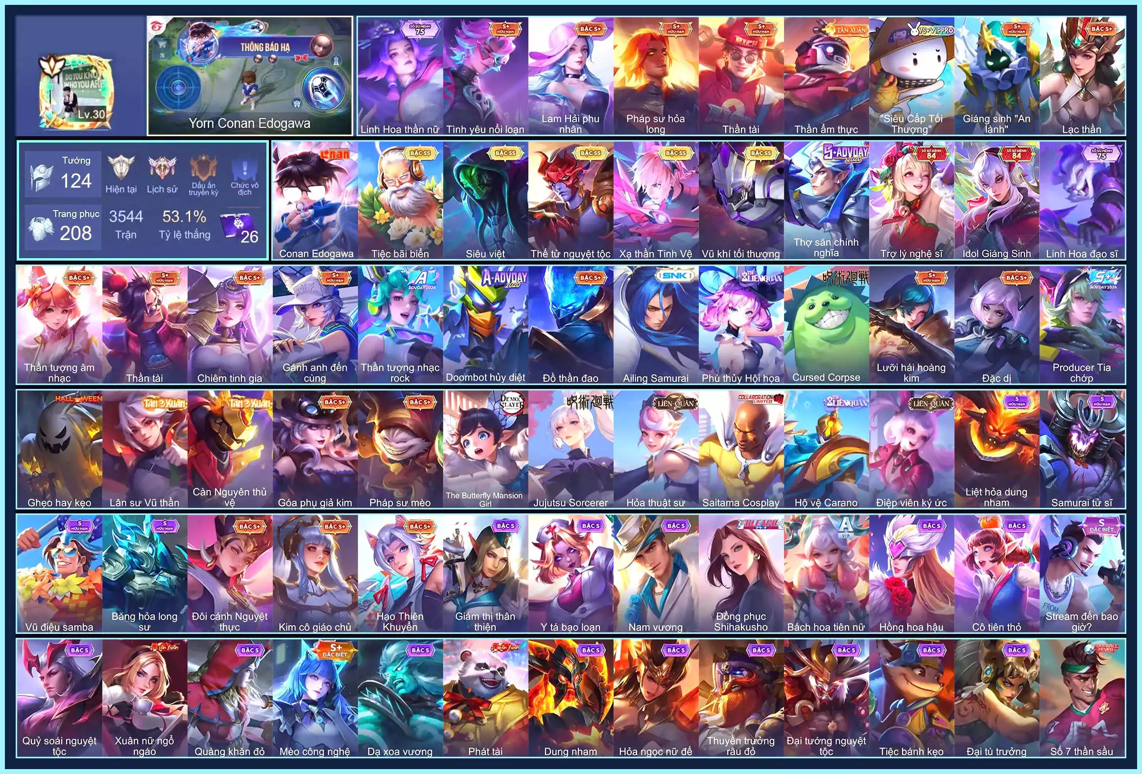 Yorn Conan Edogawa, Valhein Vũ khí tối thượng, Gildur Tiệc Bãi Biển, Laville Xạ Thần Tinh Vệ, Yorn Thế Tử Nguyệt Tộc, Raz Siêu việt...MỖI SĐT