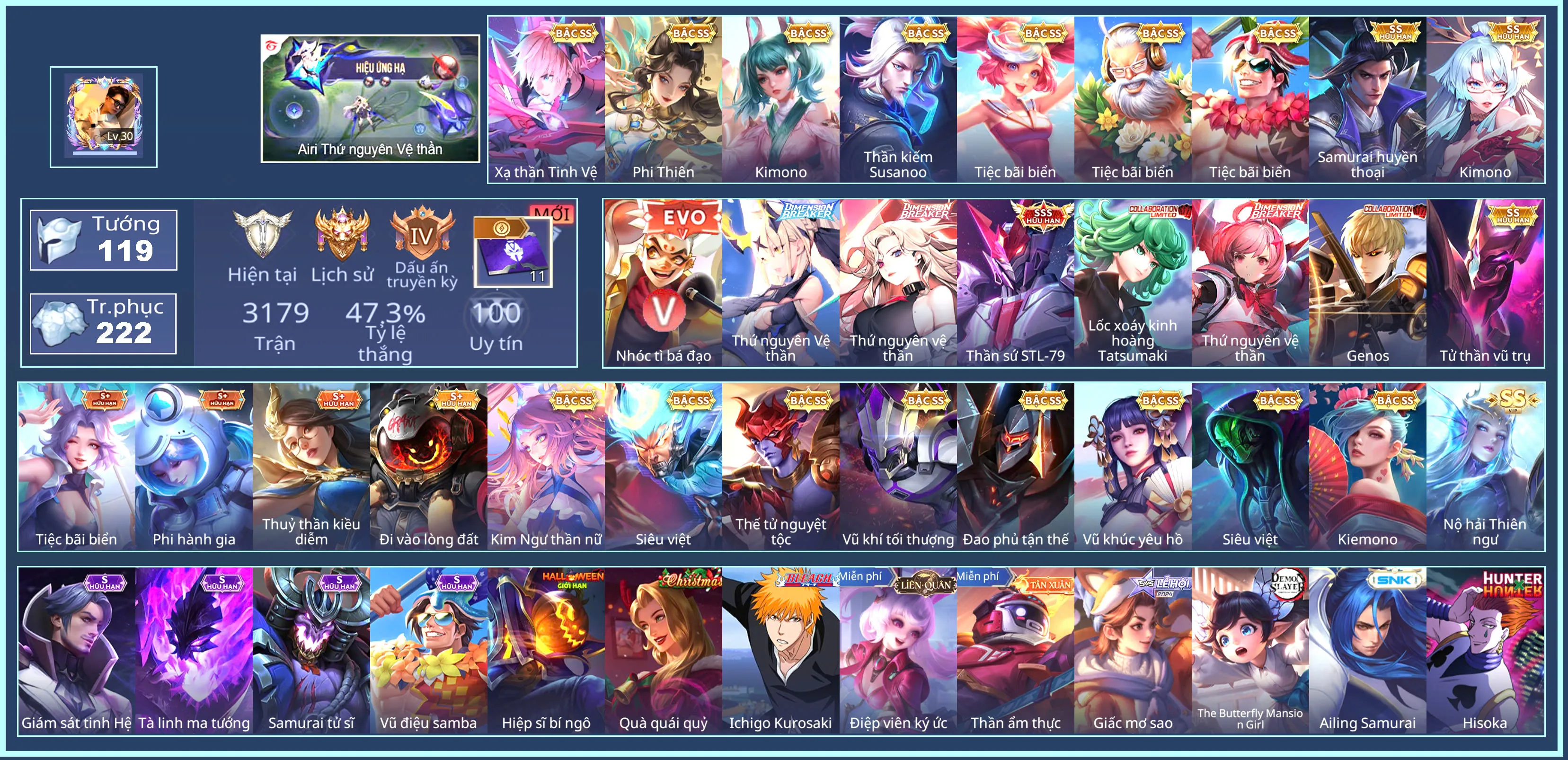 5 SSS: Errol genos, Khỉ EVO 5, Veres kimono, Ryoma samurai, Hayate tử thần vũ trụ...