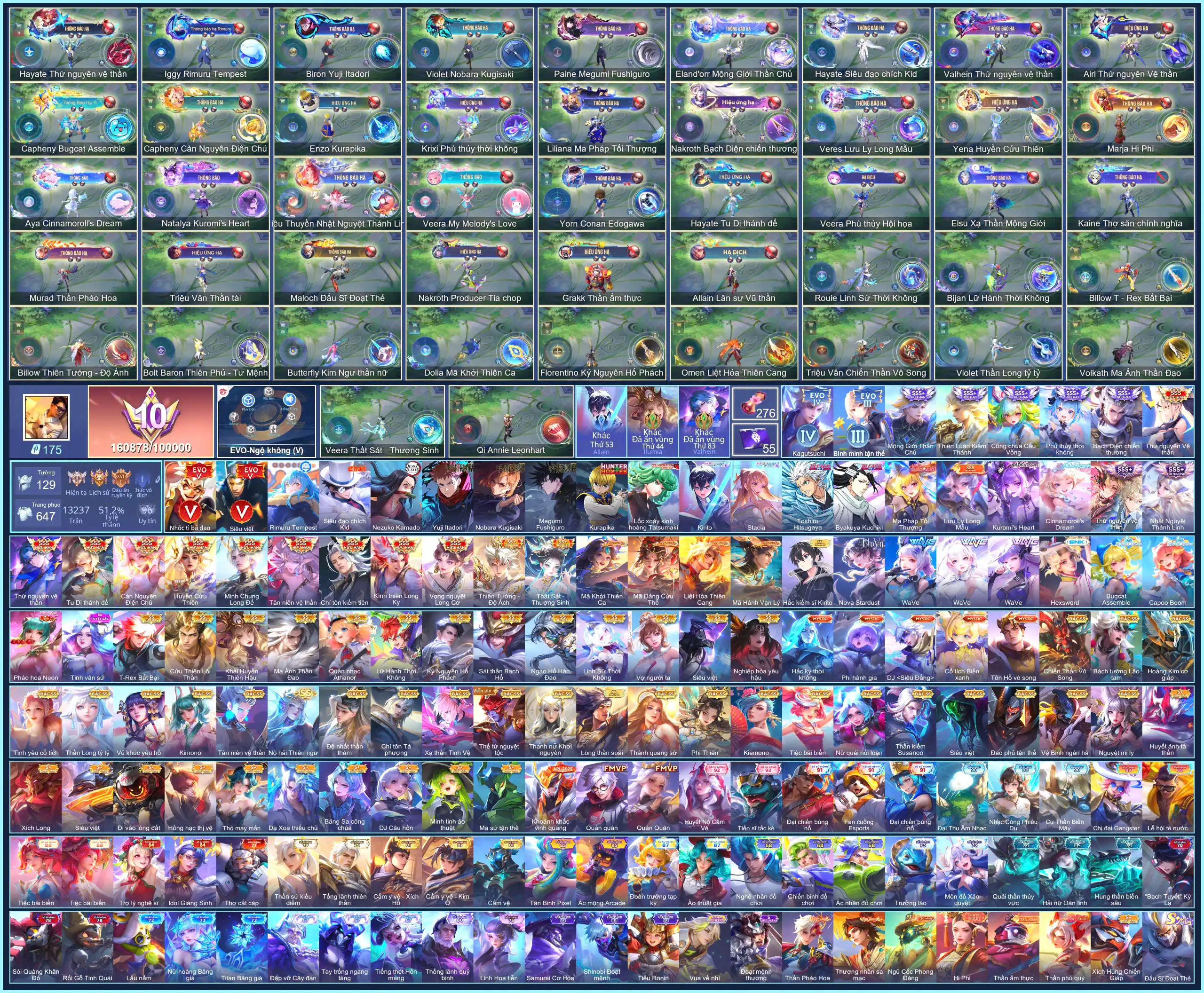 (VIP 10) 19 SSS, 51 SS, 17 Anime VIP...