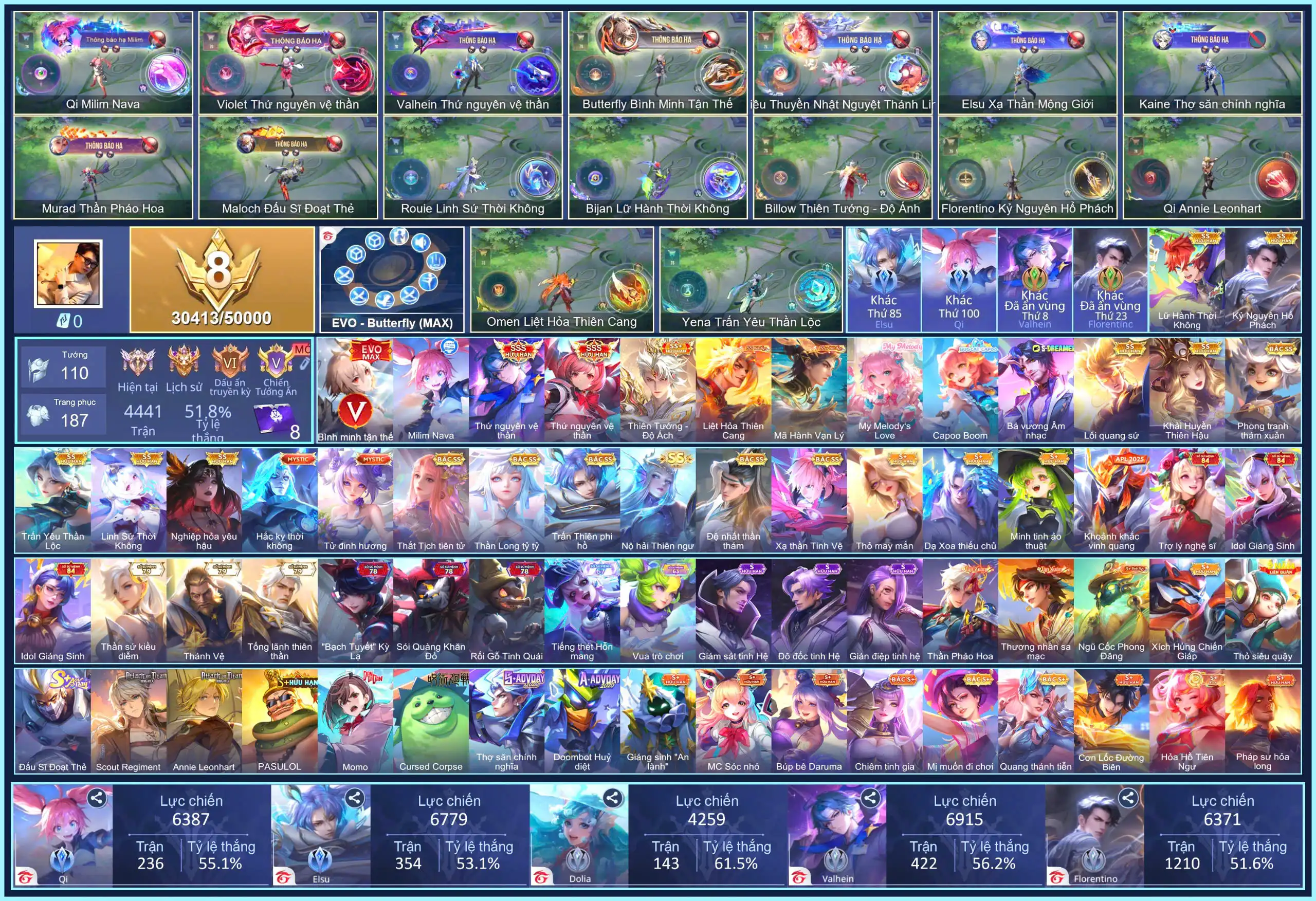 Butter EVO 5 Max, Qi Milim Nava, Valhein Thứ Nguyên Vệ Thần, Violet Thứ nguyên vệ thần... CHỈ CÀI SDT