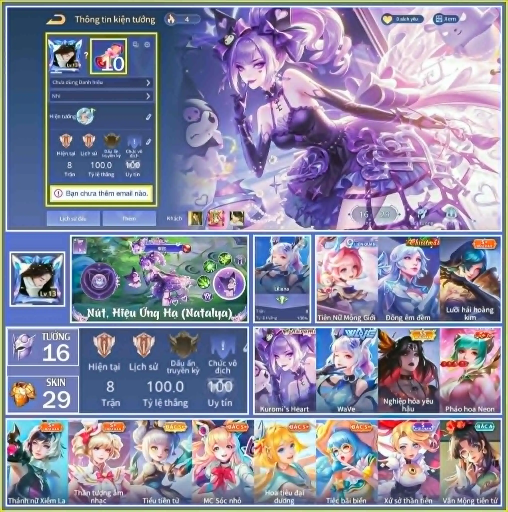 Natalya Kurumis Heart, Capheny Kimono, Liliana WaVe, Natalya nghiệp hỏa yêu hậu...