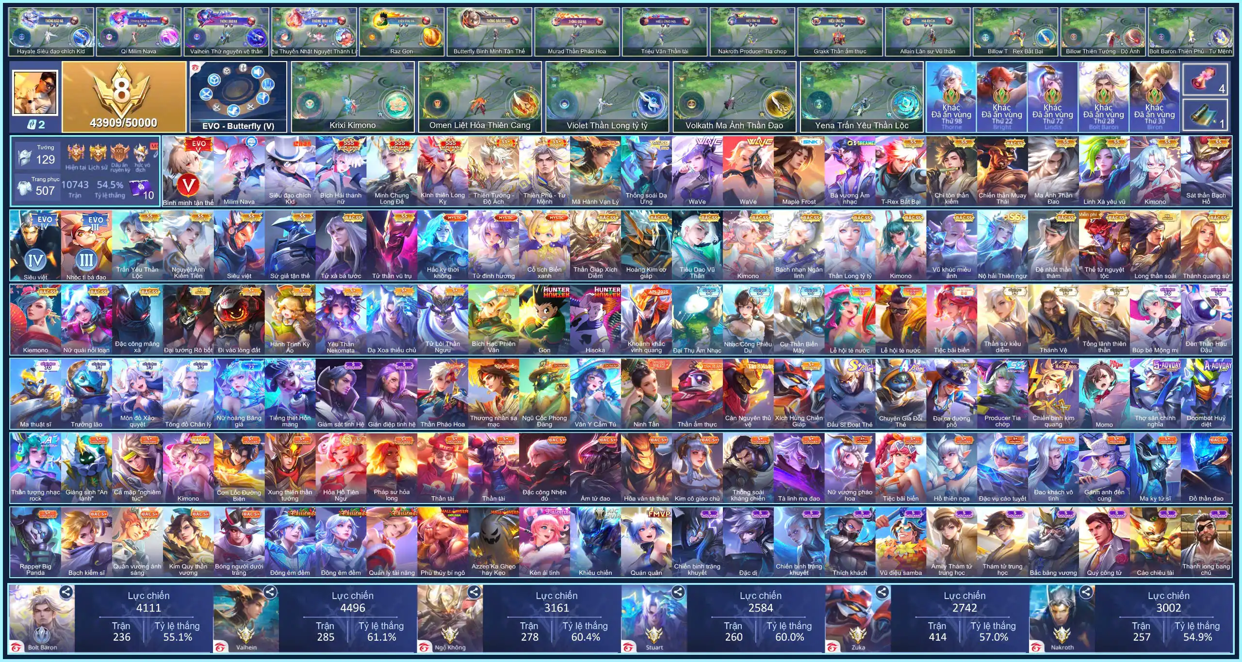 (VIP 8) MÁC CHIẾN THẦN, Hayate Siêu đạo chích Kid, Qi Milim Nava, Ryoma Maple Frost, Triệu Vân Minh Chung Long Đế, Airi Bích hải thánh nữ, Bijan Kình thiên Long Kỵ... SDT ĐỔI, MAIL XÓA