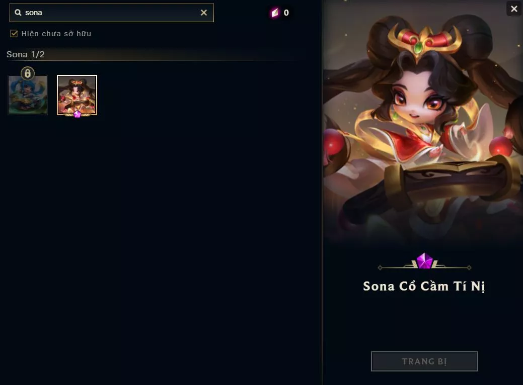 Acc DTCL pet Sona Cổ Cầm Tí Nị, trắng thông tin