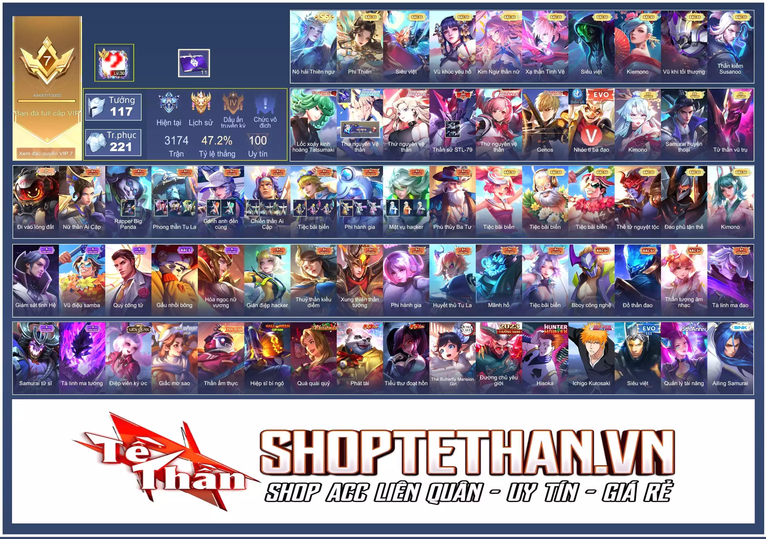 5 SSS: Errol genos, Khỉ EVO 5, Veres kimono, Ryoma samurai, Hayate tử thần vũ trụ...