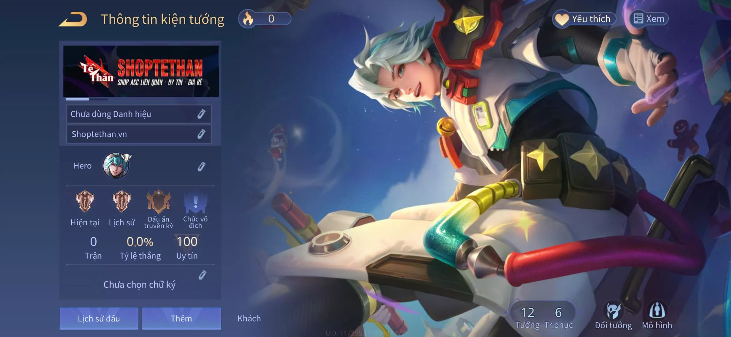 (SALE) ACC REG LQ: Laville vệ binh giáng sinh, sẵn tướng, trắng thông tin, free đổi tên